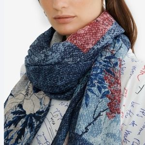 DESIGUAL Denim Effect scarf